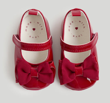 Mothercare Red Bow Pram Shoes