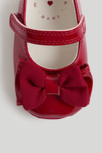 Load image into Gallery viewer, Mothercare Red Bow Pram Shoes

