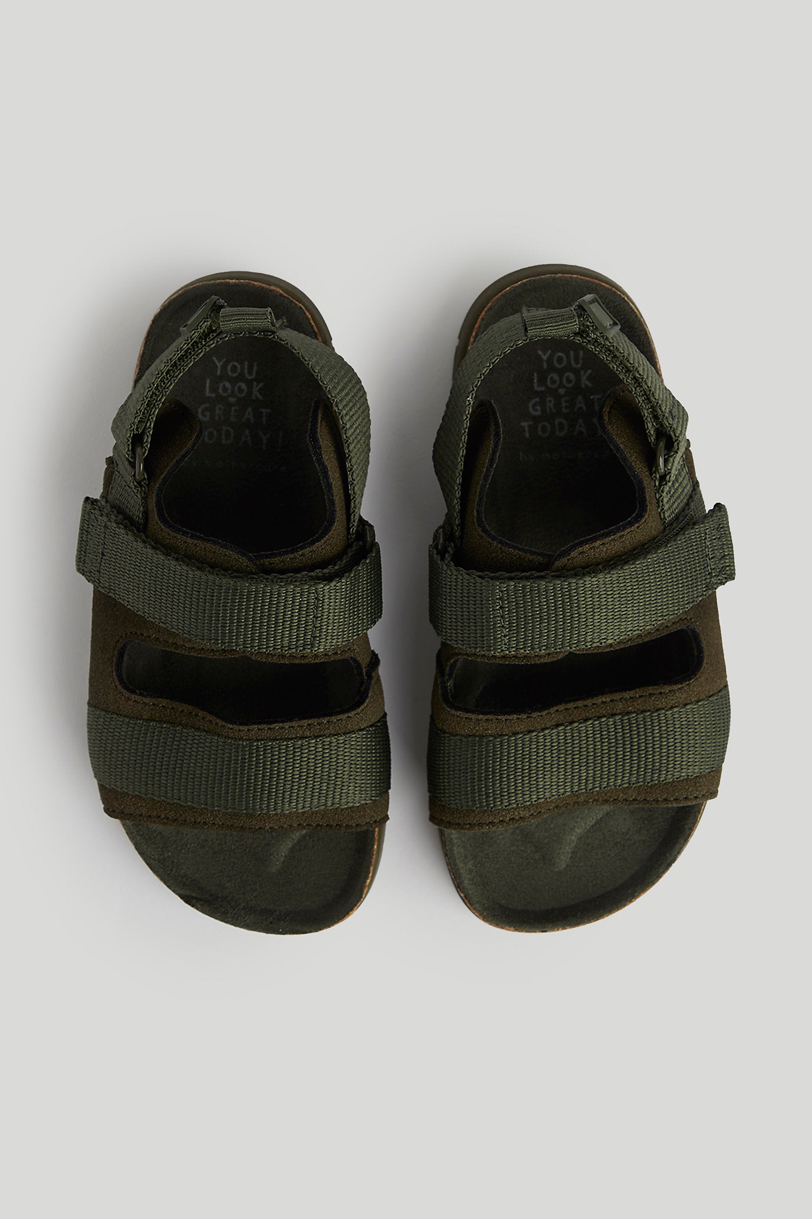 Mothercare Khaki Double-Strap Sandals
