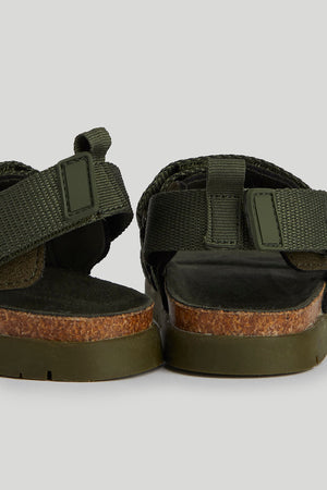 Mothercare Khaki Double-Strap Sandals
