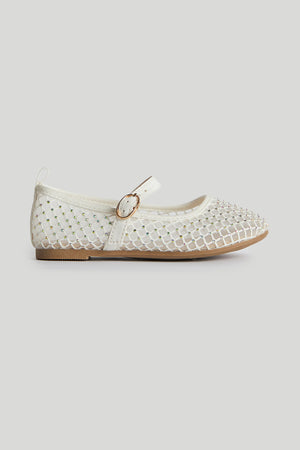 Mothercare Silver Sparkle Ballerina Shoes
