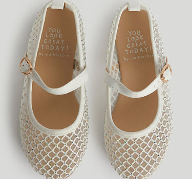 Mothercare Silver Sparkle Ballerina Shoes