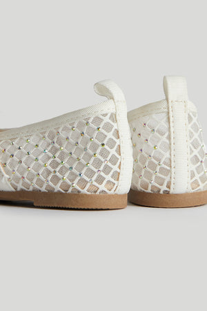 Mothercare Silver Sparkle Ballerina Shoes