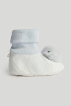 Load image into Gallery viewer, Mothercare Bear Rattle Sock-Top Booties
