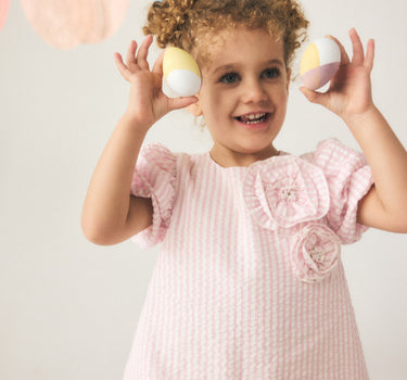 Mothercare Pink Striped Cotton Dress