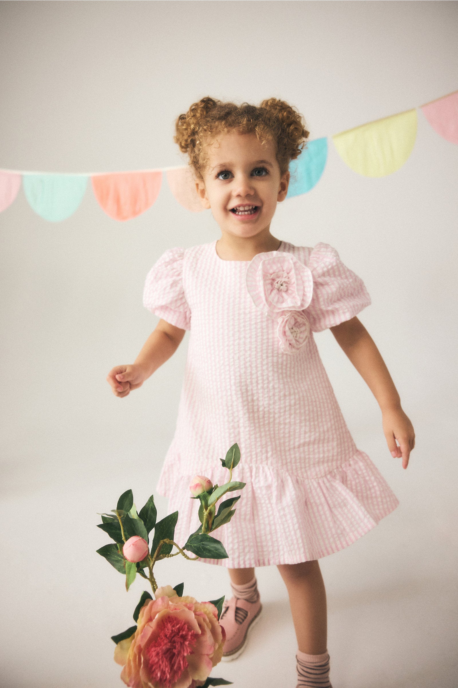 Mothercare Pink Striped Cotton Dress