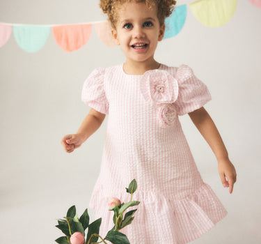 Mothercare Pink Striped Cotton Dress