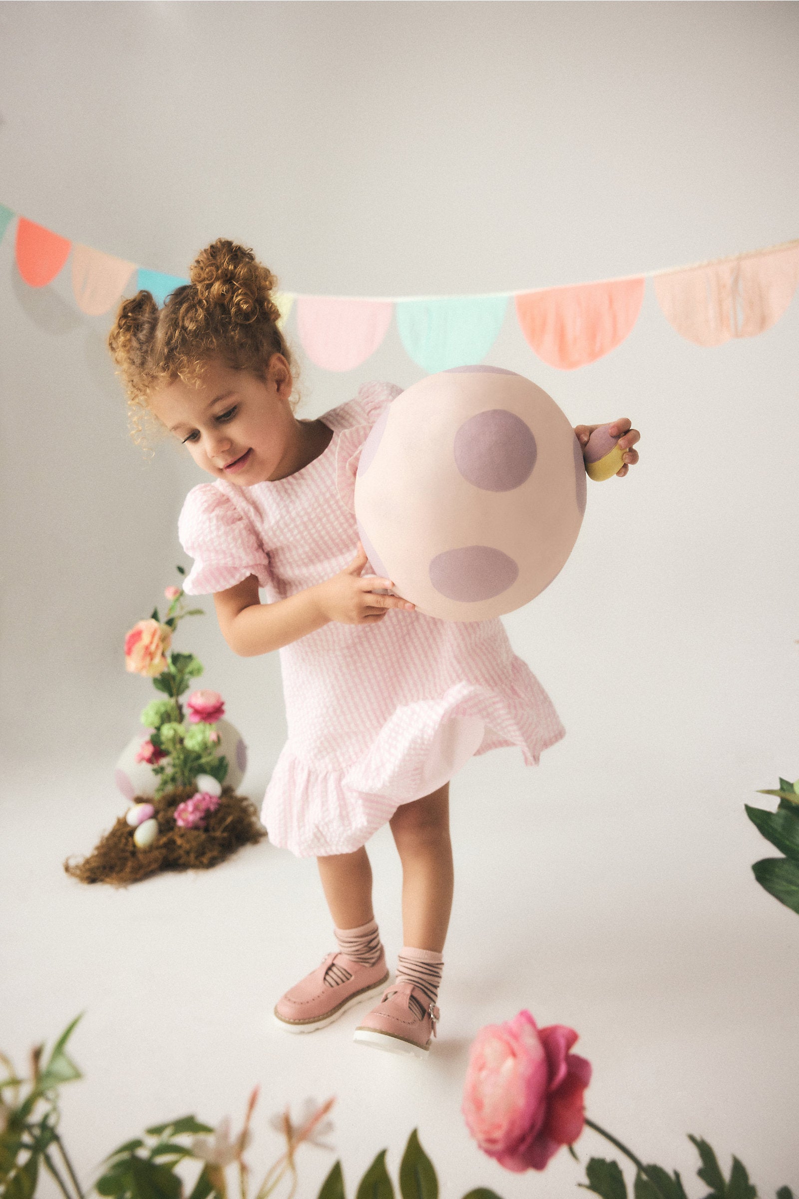 Mothercare Pink Striped Cotton Dress