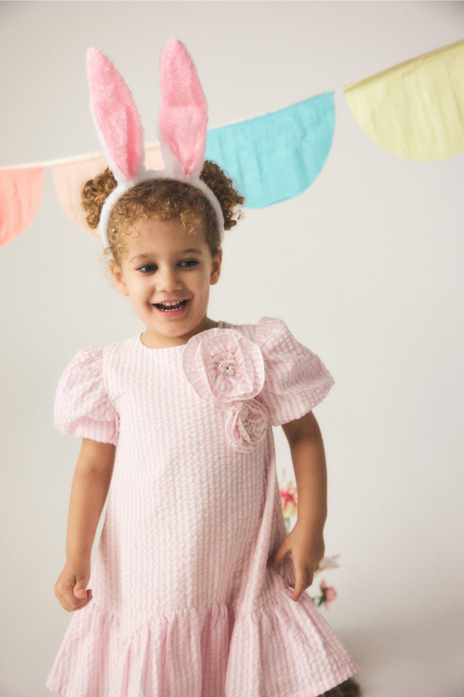 Mothercare Pink Striped Cotton Dress