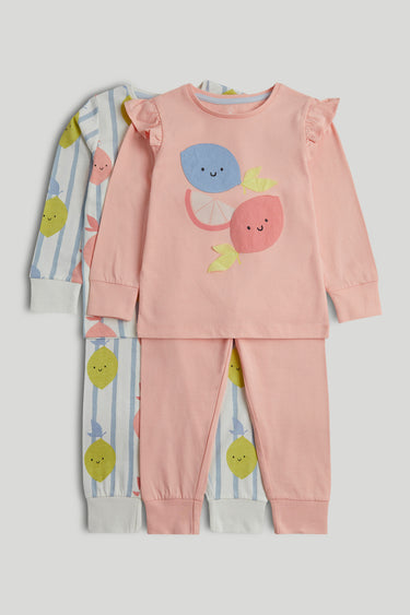 Mothercare 2 Pack Lemon Pyjamas