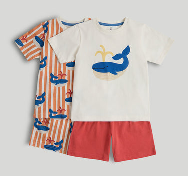 Mothercare Whale Short Pyjamas - 2 Pack