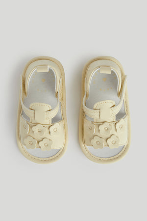 Mothercare Yellow Flower Pram Sandals