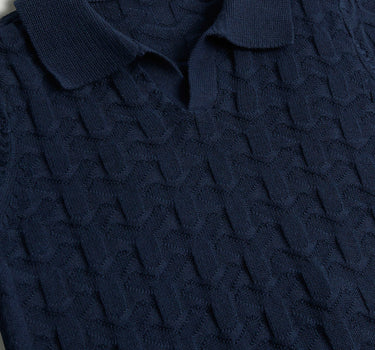 Mothercare Navy Knitted Polo Shirt