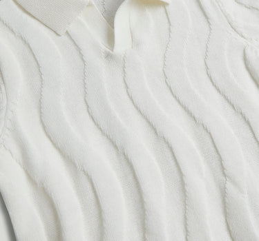 Mothercare White Knitted Polo Shirt