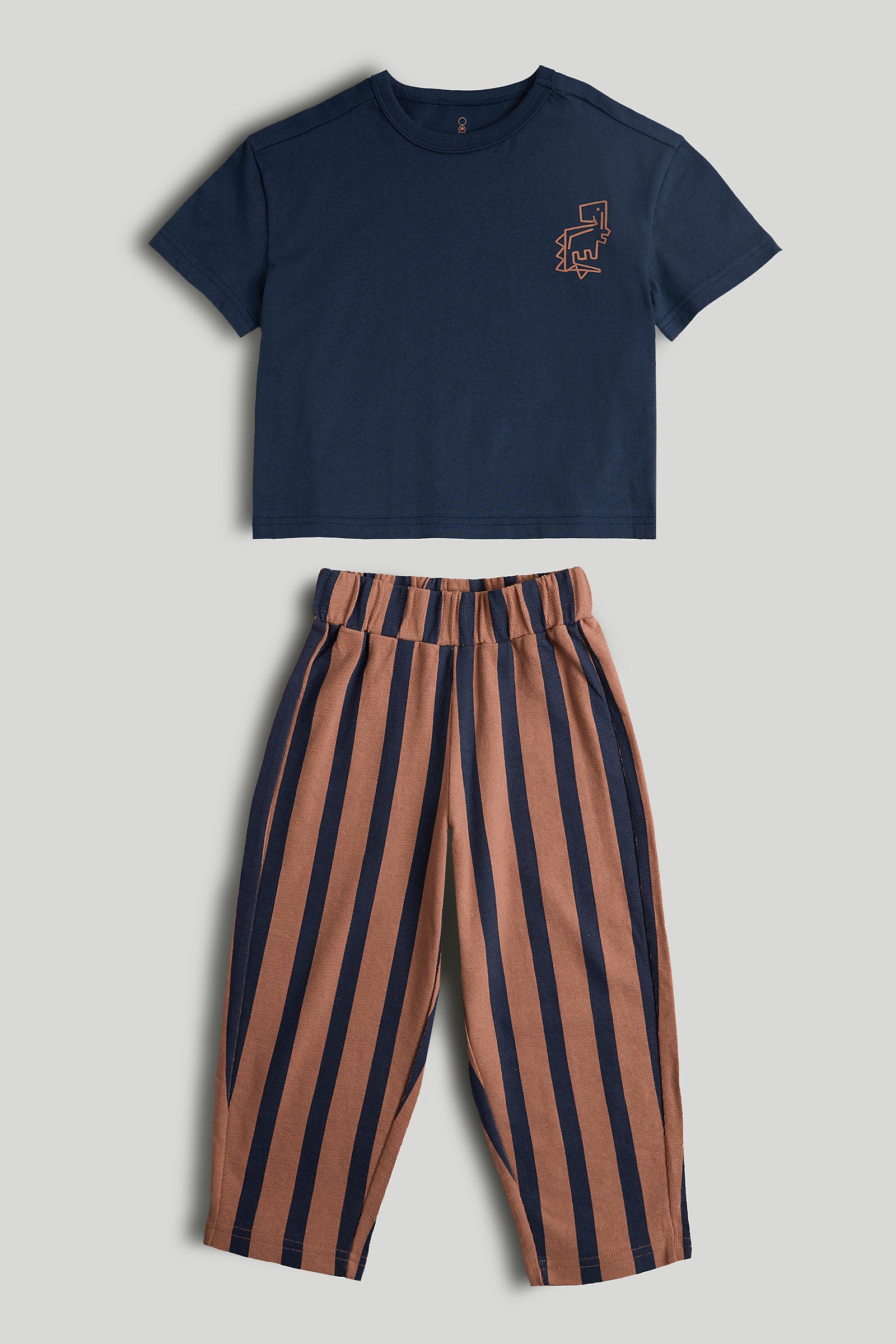 Mothercare Barrel-Leg Trousers and T-Shirt Outfit