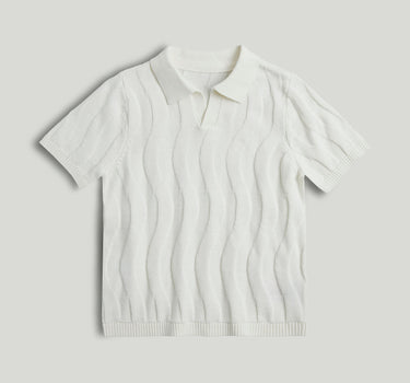 Mothercare White Knitted Polo Shirt
