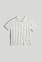 Load image into Gallery viewer, Mothercare White Knitted Polo Shirt
