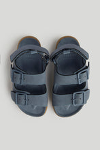 Load image into Gallery viewer, Mothercare Blue Double-Buckle Sandals

