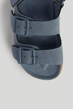 Load image into Gallery viewer, Mothercare Blue Double-Buckle Sandals
