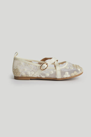 Mothercare White Mesh Ballerina Shoes