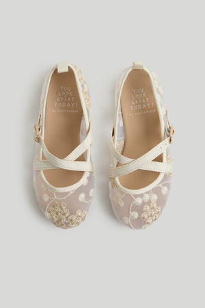Mothercare White Mesh Ballerina Shoes