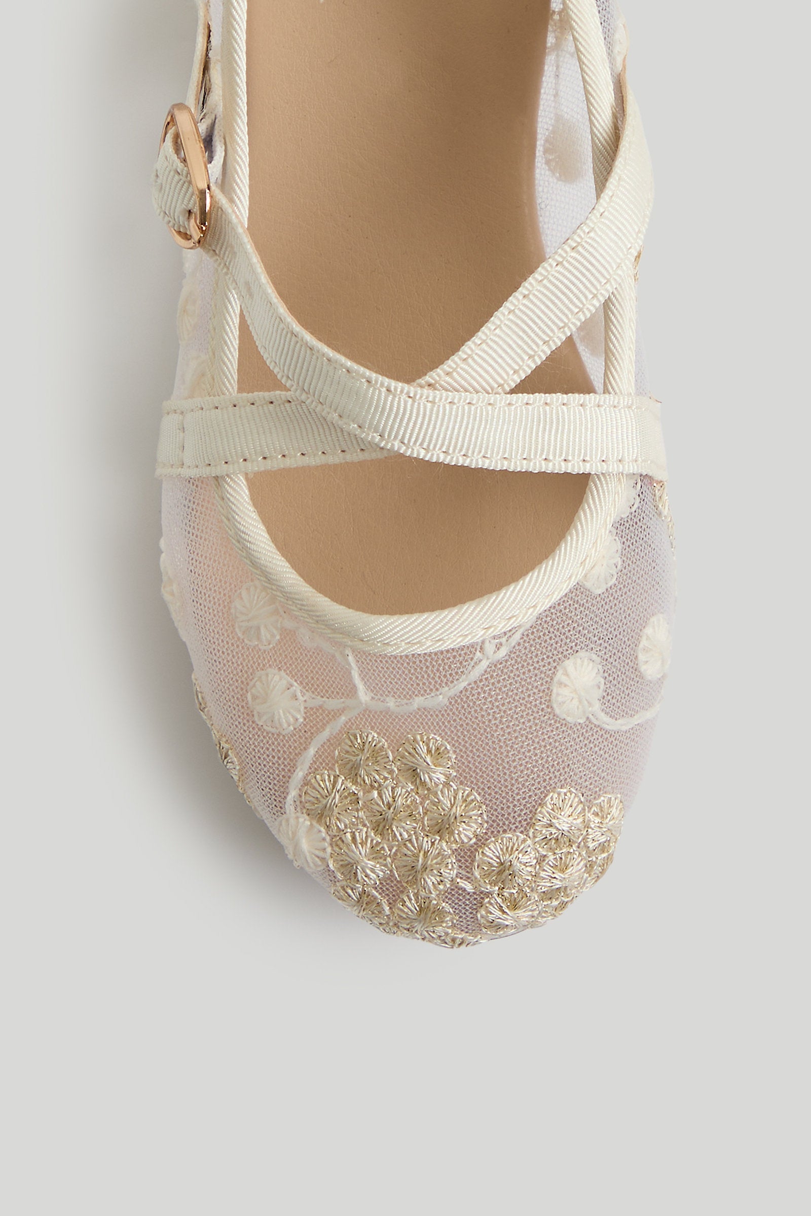 Mothercare White Mesh Ballerina Shoes