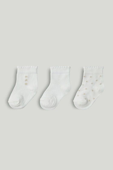 Mothercare 3 Pack White Baby Socks