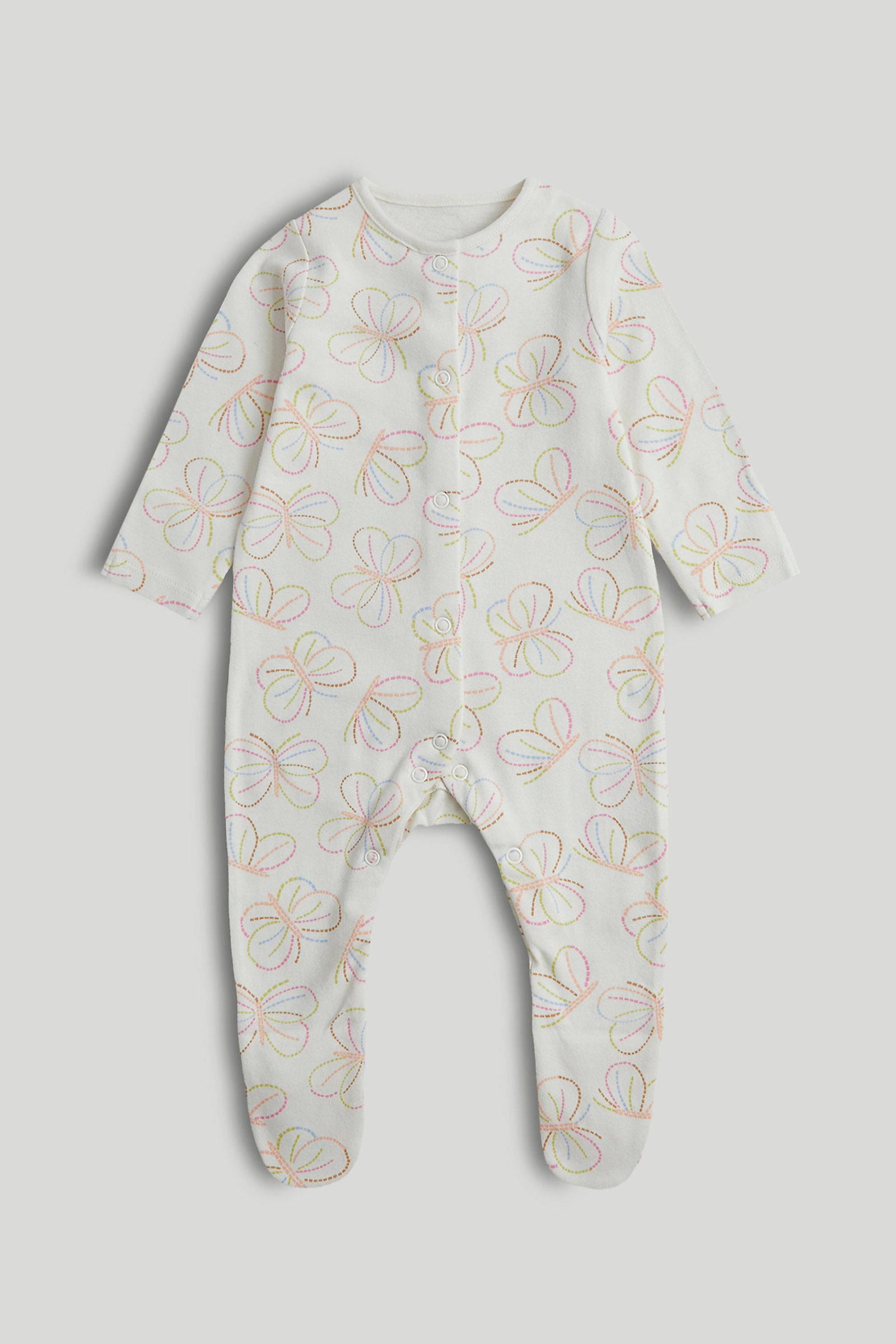 Mothercare Butterfly Sleepsuits - 3 Pack