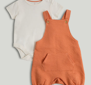 Mothercare Orange Bibshorts and Bodysuit Outfit