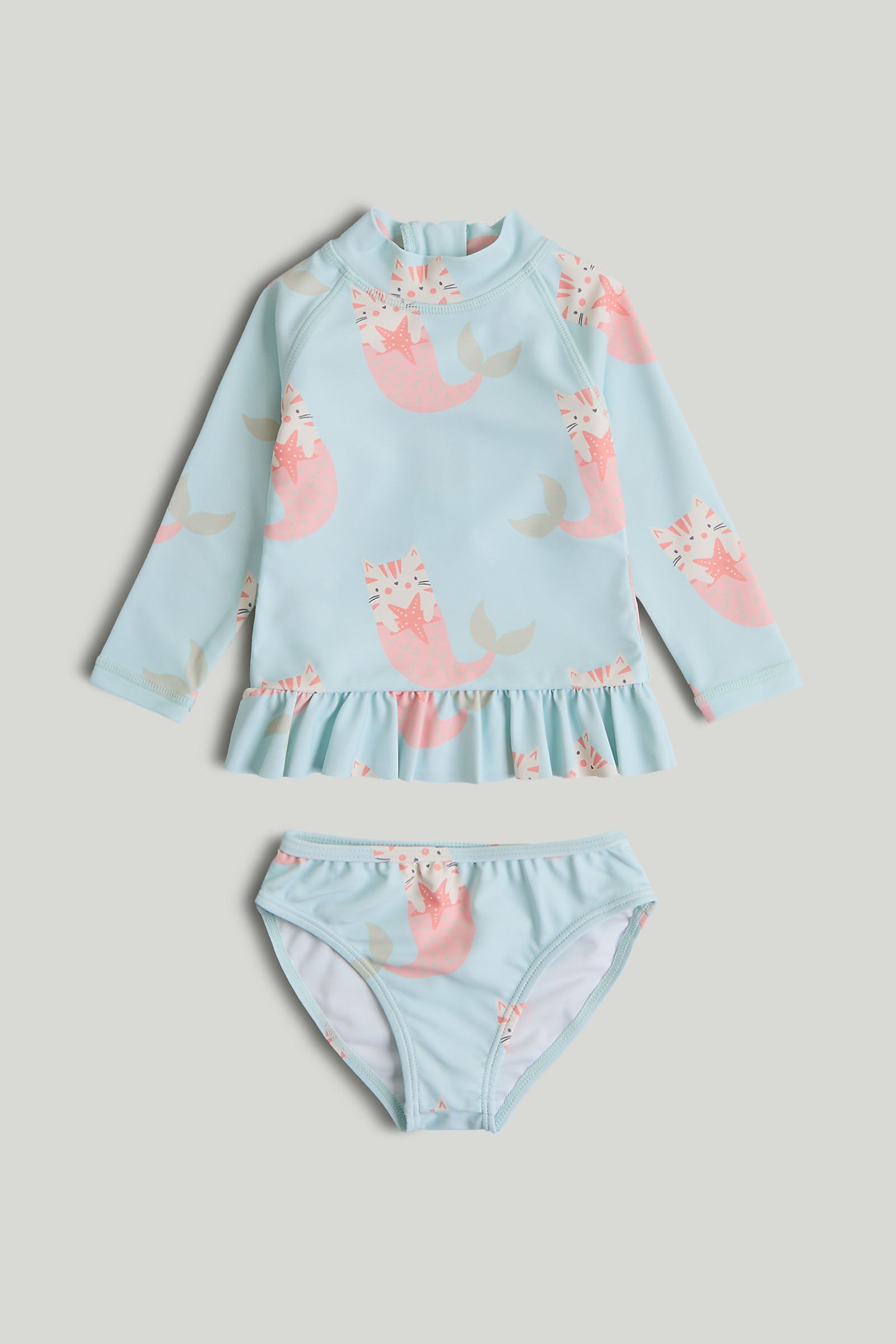 Mothercare Mermaid Sunsafe UPF50+ Rash Vest and Bikini Bottoms Set