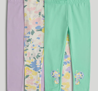 Mothercare Butterfly Leggings - 3 Pack