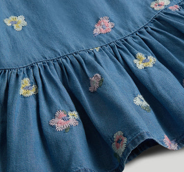Mothercare Blue Embroidered Dress