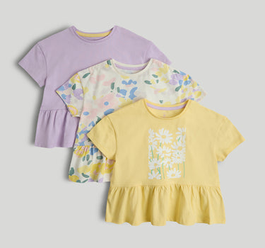 Mothercare 3 Pack Peplum T-Shirts
