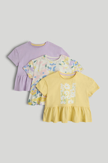 Mothercare 3 Pack Peplum T-Shirts
