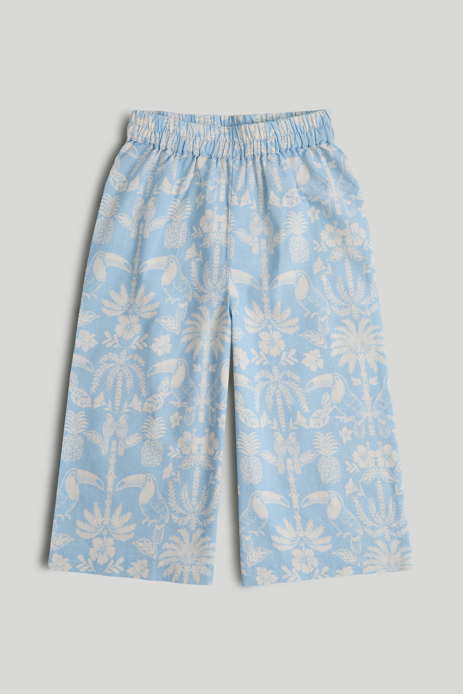 Mothercare Blue Tropical Linen-Look Trousers