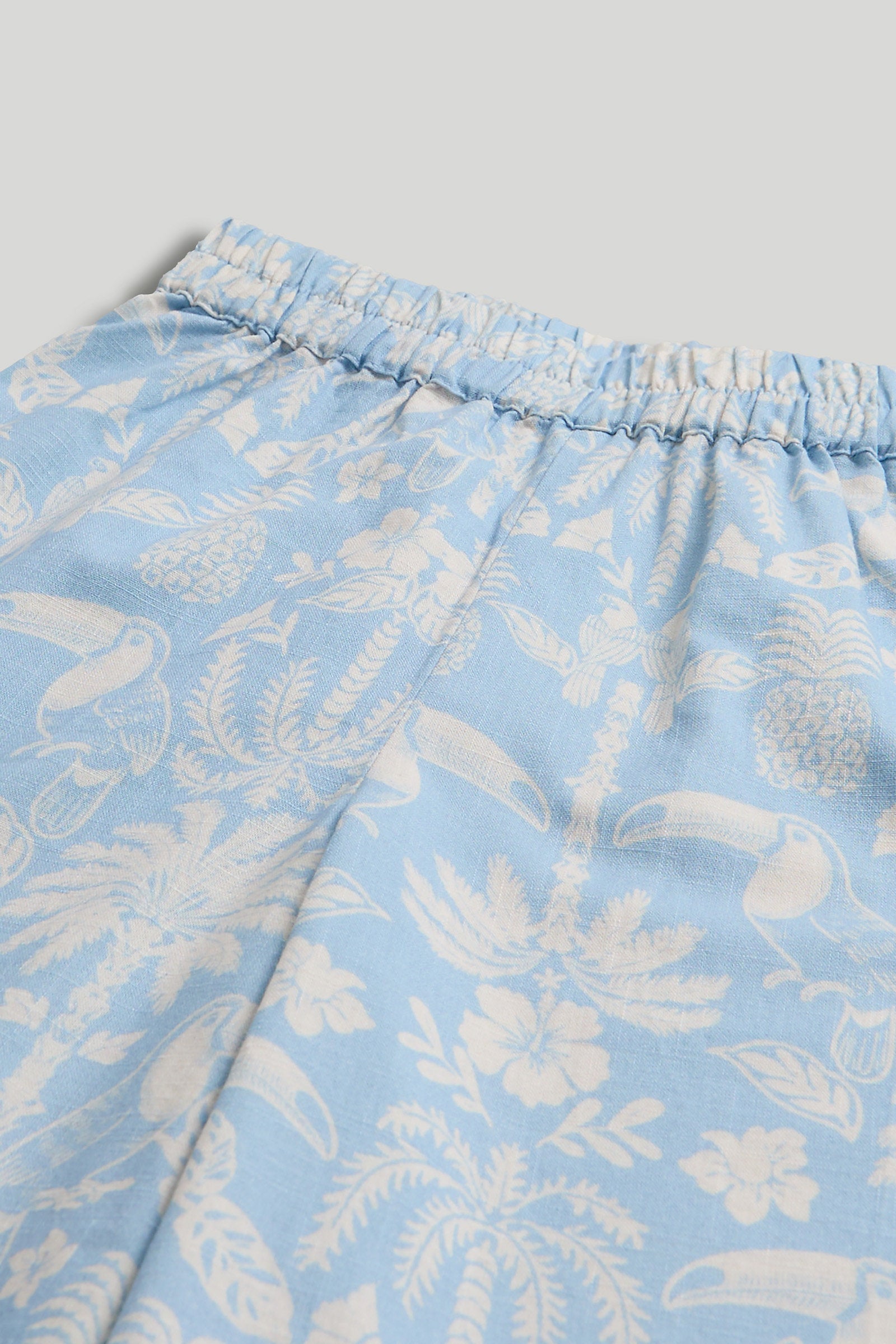Mothercare Blue Tropical Linen-Look Trousers