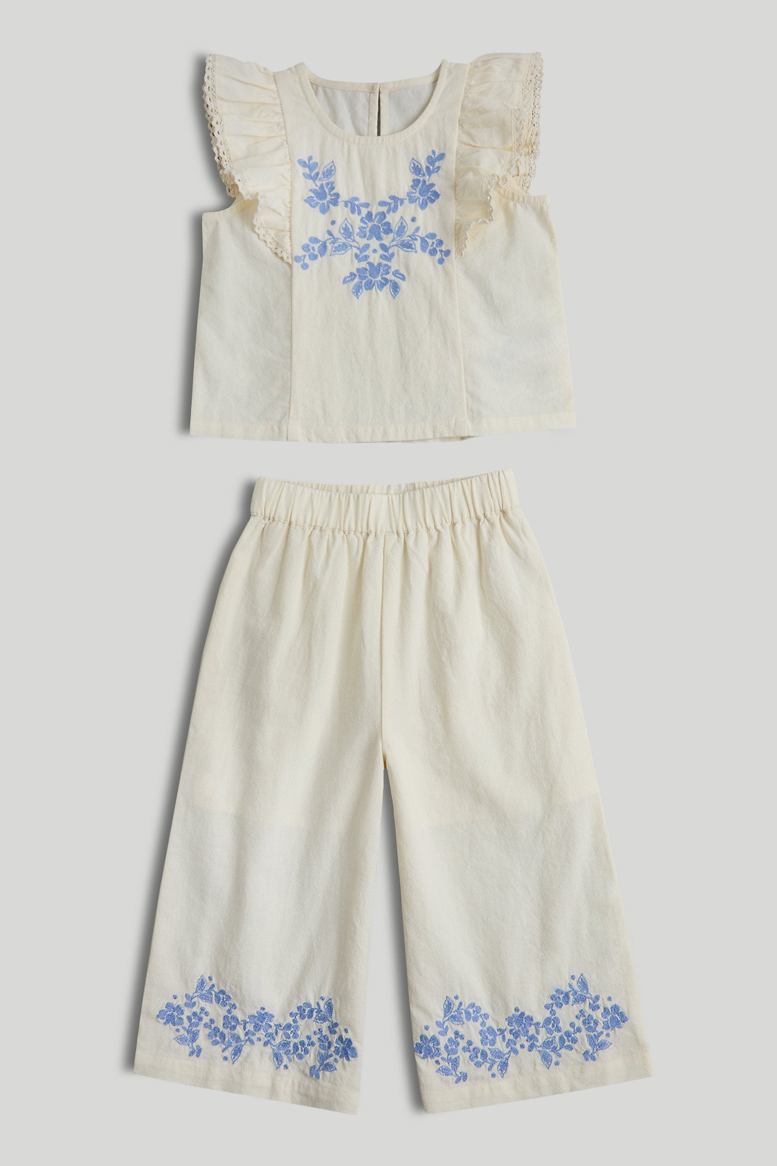 Mothercare Embroidered Blouse and Trousers Outfit