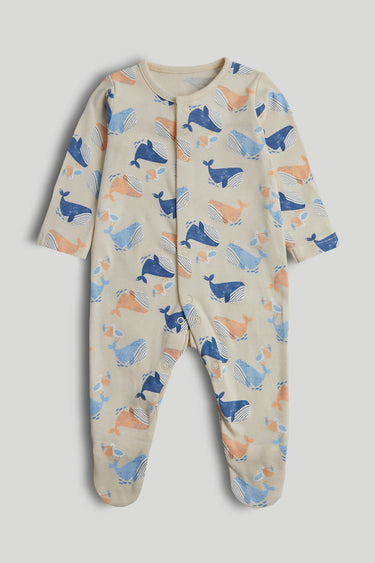 Mothercare Whale Sleepsuits - 3 Pack