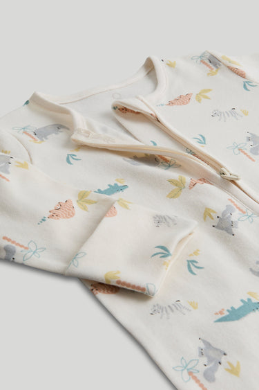 Mothercare 2 Pack Footless Zip-Up Sleepsuits