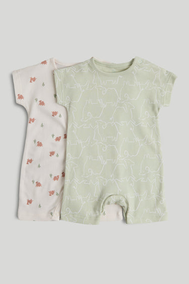 Mothercare Camel Rompers - 2 Pack