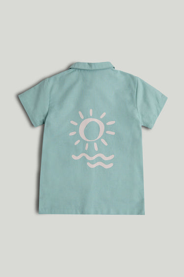 Mothercare Linen Blend Shirt, T-Shirt and Shorts Outfit