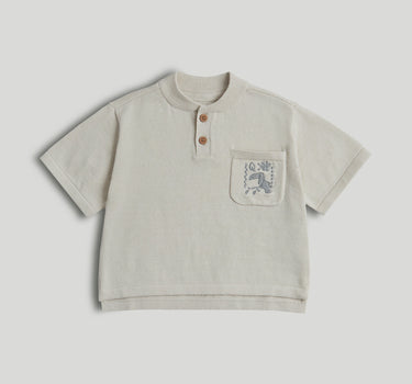 Mothercare Beige Knitted Henley Top