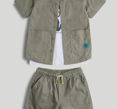 Mothercare Ripstop Shirt, Shorts and T-Shirt Outfit