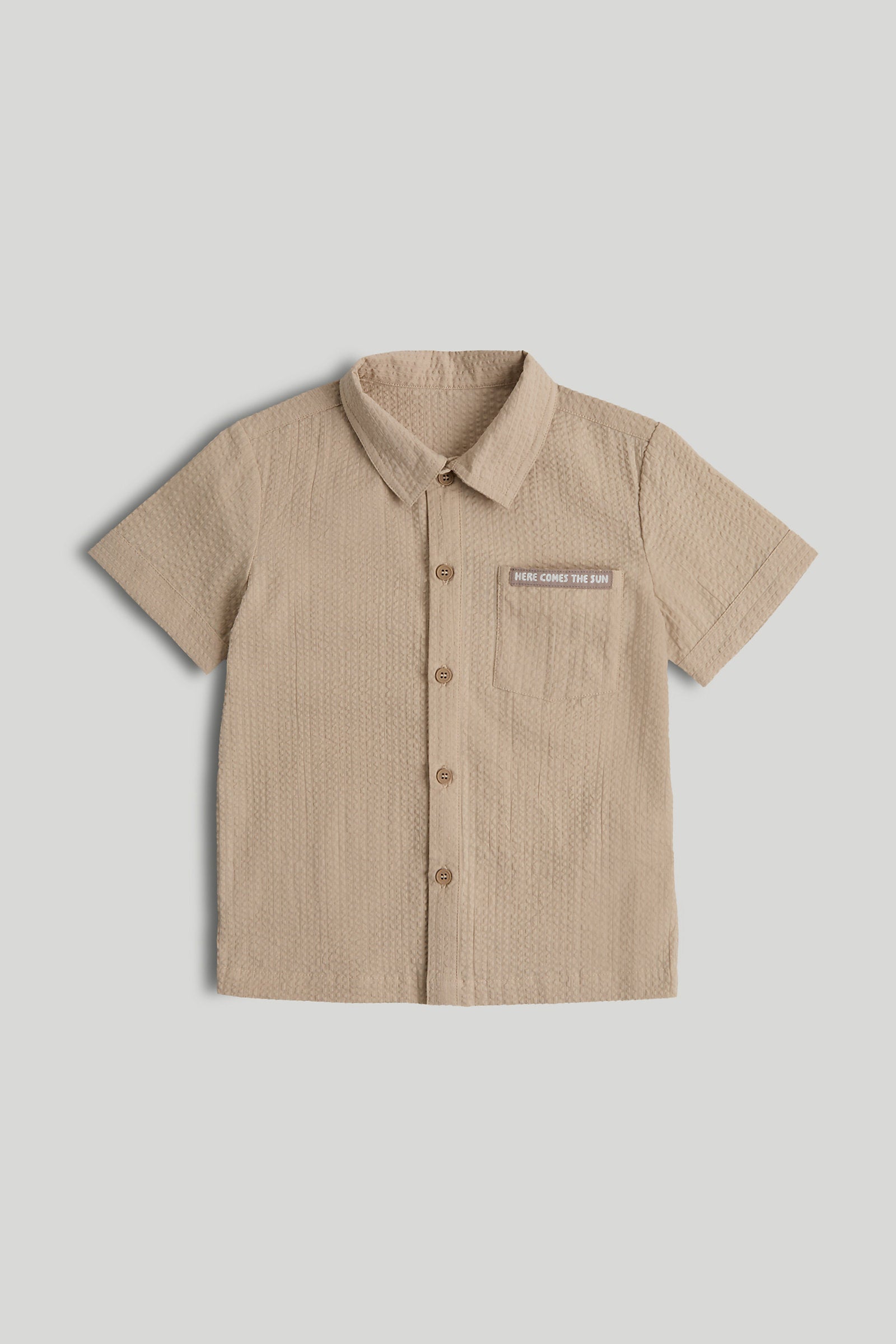 Mothercare Tan Textured Shirt