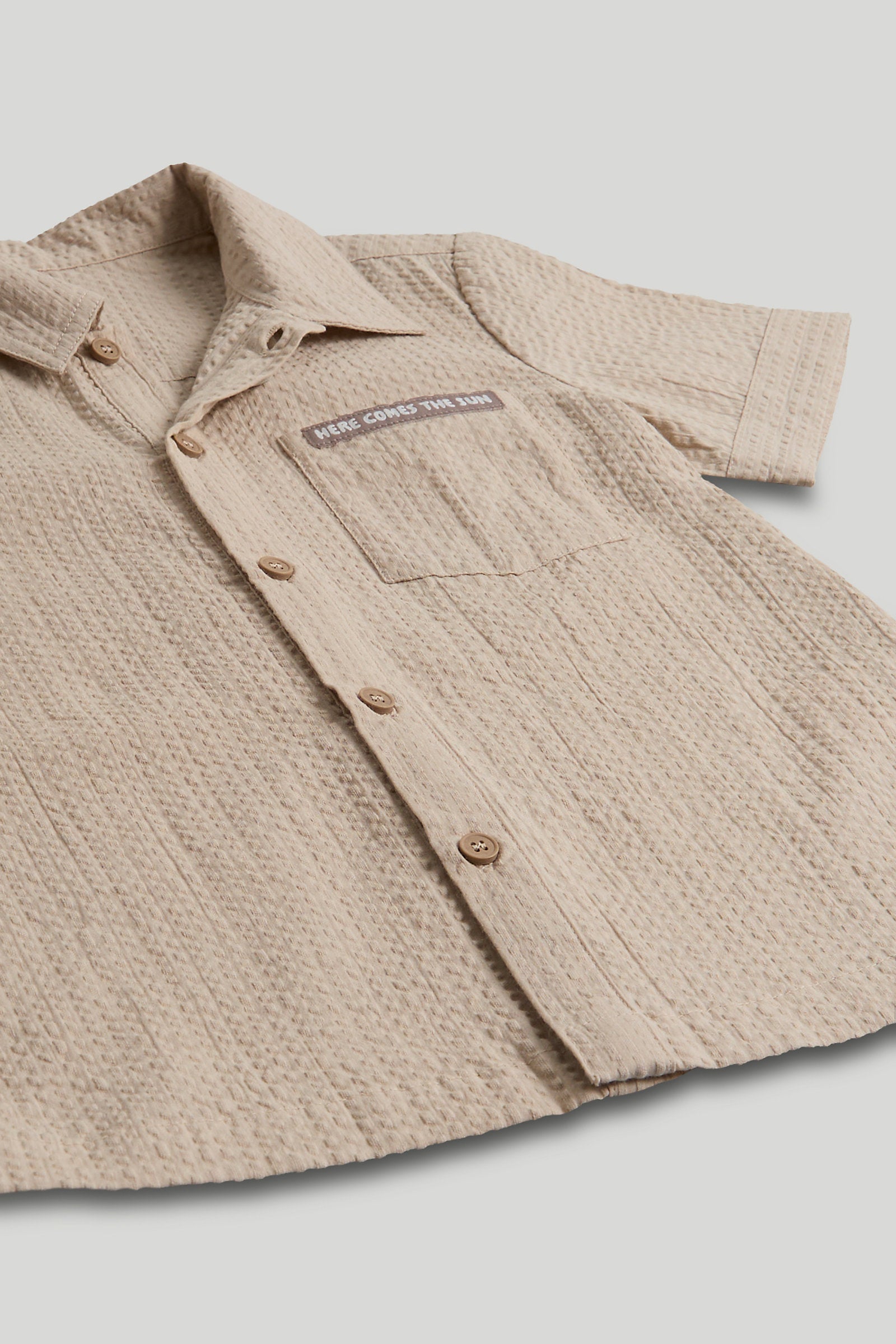 Mothercare Tan Textured Shirt