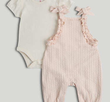 Mothercare Striped Dungarees and Bodysuit Outfit