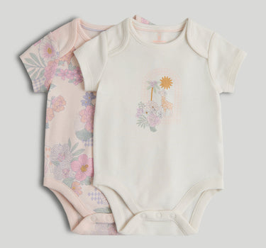 Mothercare Safari Short-Sleeved Bodysuits - 2 Pack