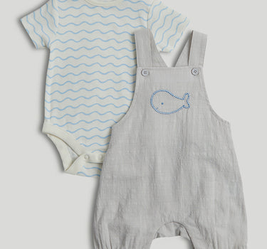 Mothercare My First Bibshorts and Bodysuit Outfit