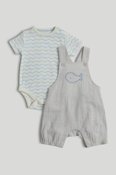 Mothercare My First Bibshorts and Bodysuit Outfit