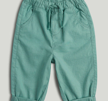 Mothercare Green Linen Blend Trousers